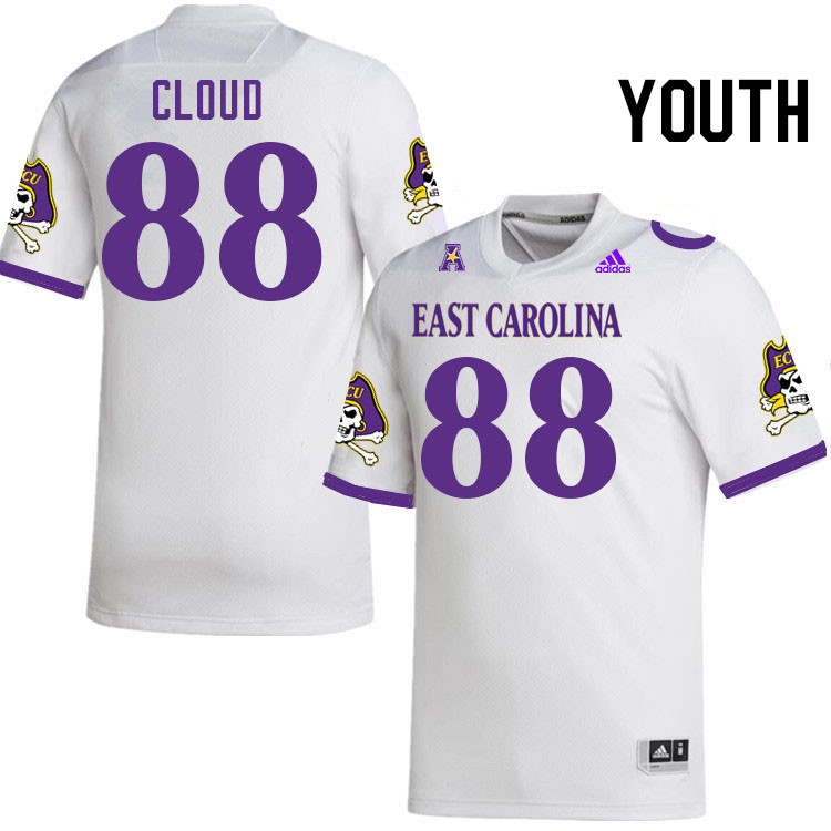 Youth #88 Trenton Cloud ECU Pirates College Football Jerseys Stitched-White